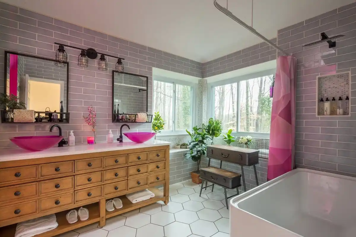 Bathroom renovation after water damage restoration in Le Ray