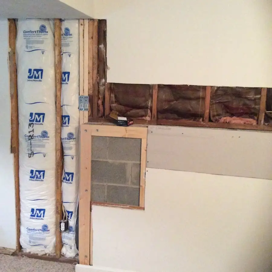 Wall insulation replacement during Contents Cleaning & Restoration in Le Ray